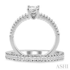 Princess Shape Diamond Wedding Set