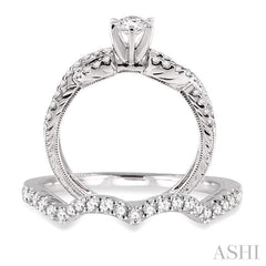 Round Shape Diamond Wedding Set