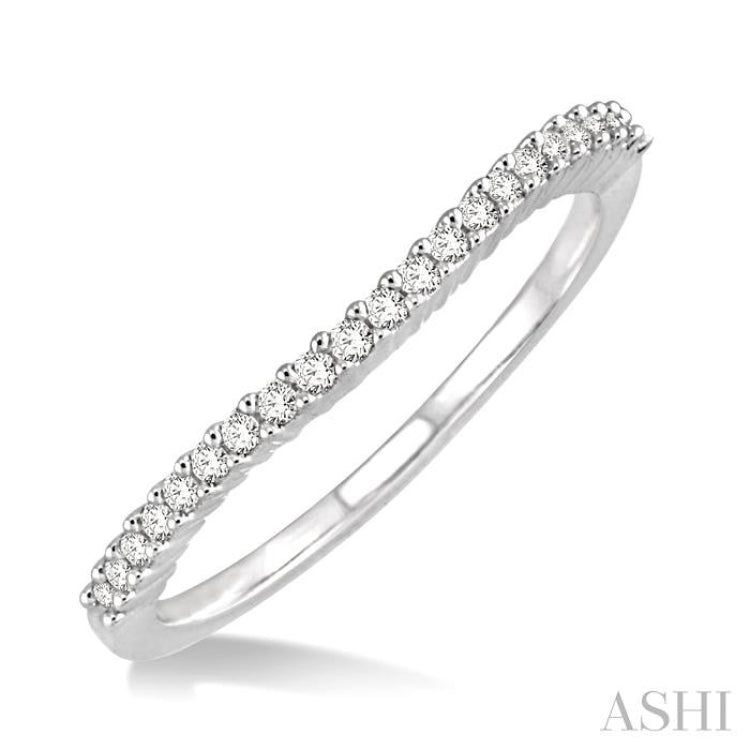 Curved Diamond Wedding Band