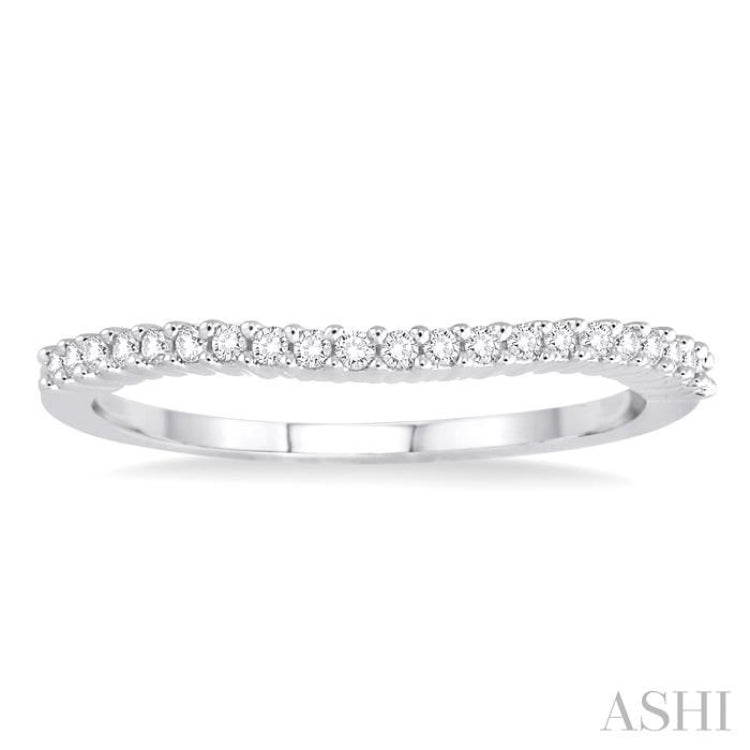 Curved Diamond Wedding Band