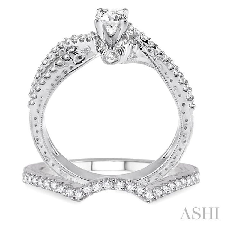 Round Shape Diamond Wedding Set