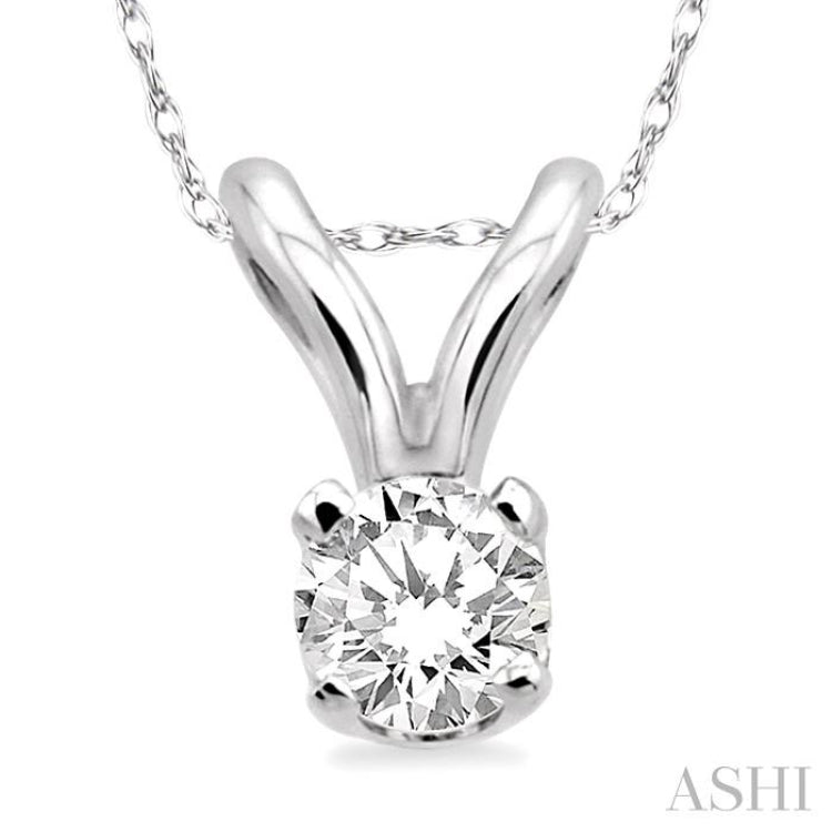 Round Shape Diamond Solitaire Pendant