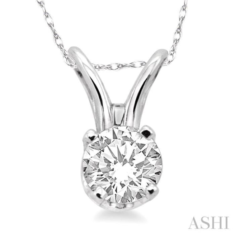 Round Shape Diamond Solitaire Pendant