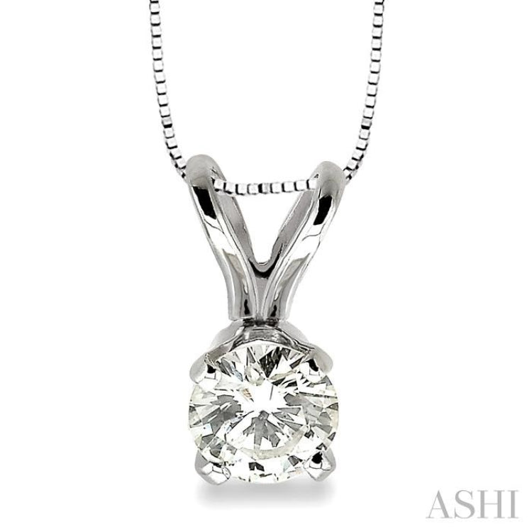 Round Shape Diamond Solitaire Pendant