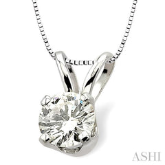 Round Shape Diamond Solitaire Pendant