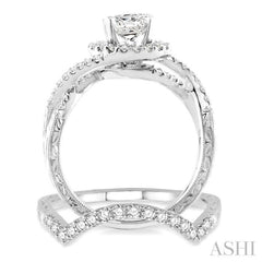 Round Shape Halo Diamond Wedding Set