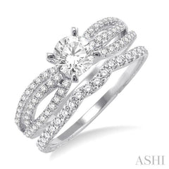 Round Shape Diamond Wedding Set