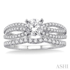 Round Shape Diamond Wedding Set