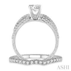 Round Shape Diamond Wedding Set