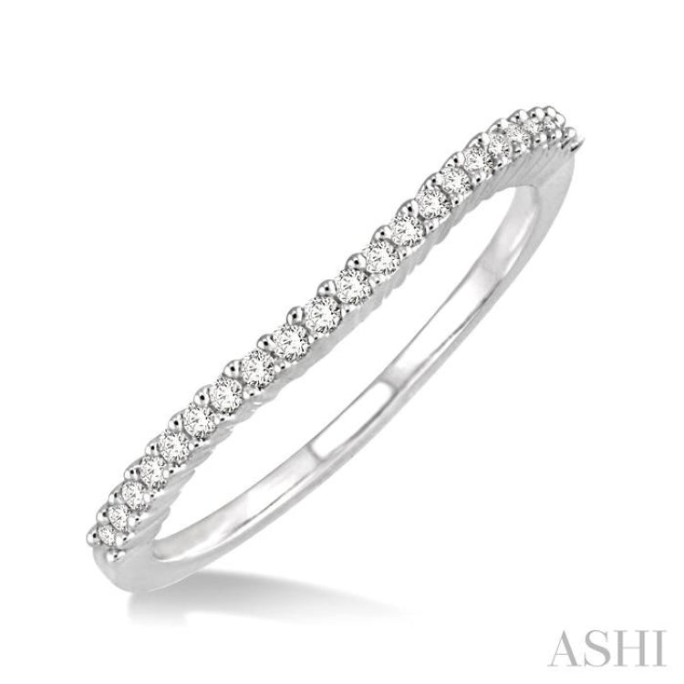 Curved Diamond Wedding Band