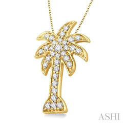 Palm Tree Diamond Fashion Pendant