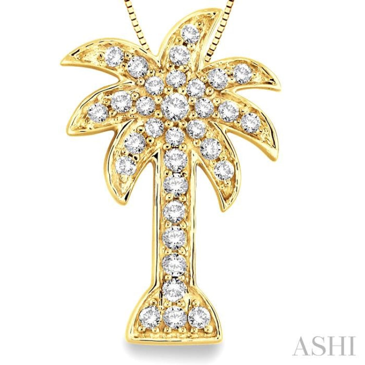 Palm Tree Diamond Fashion Pendant