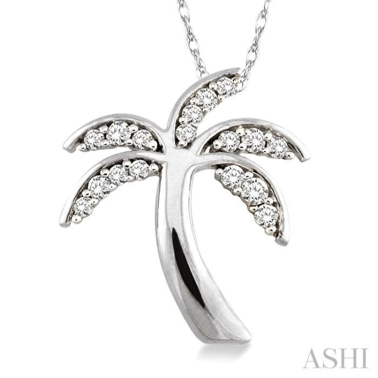 Palm Tree Diamond Fashion Pendant