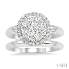 Halo Lovebright Diamond Wedding Set