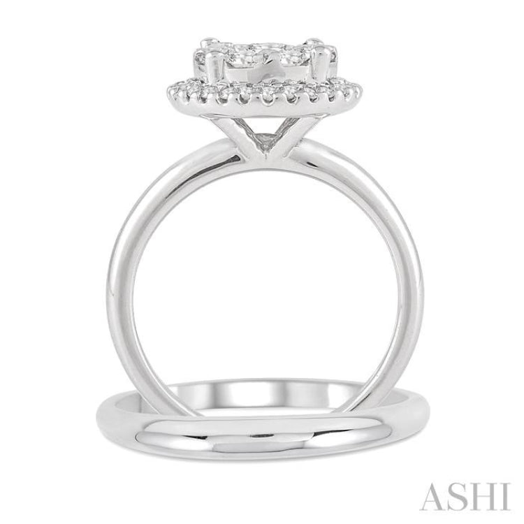 Halo Lovebright Diamond Wedding Set