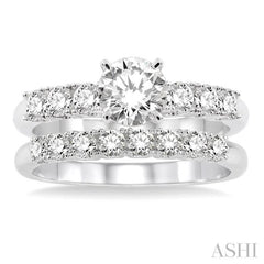 Round Shape Diamond Wedding Set