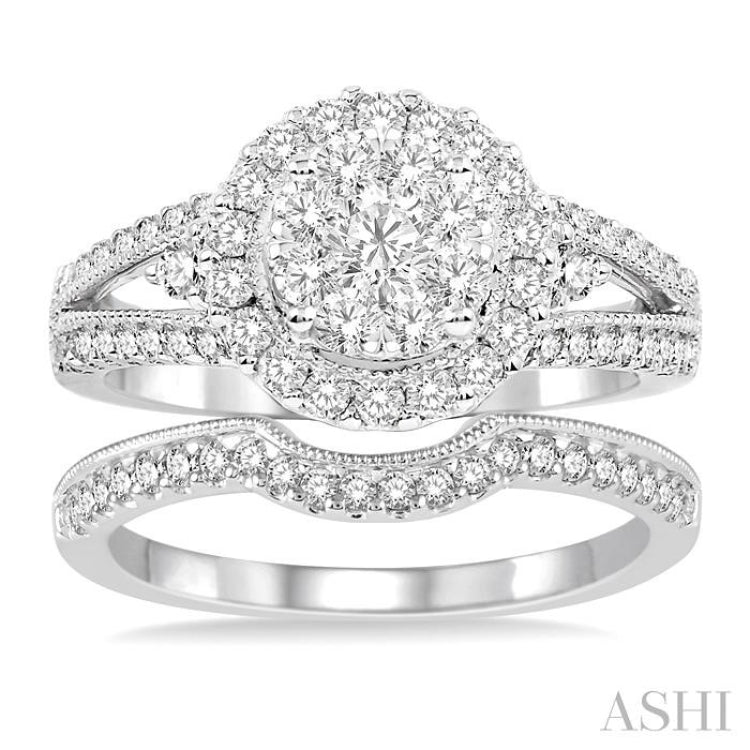 Halo Lovebright Diamond Wedding Set