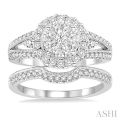 Halo Lovebright Diamond Wedding Set