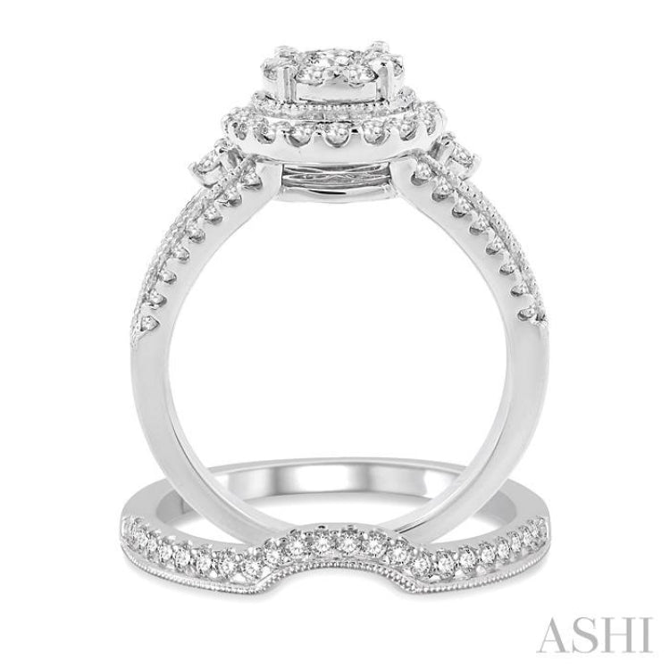 Halo Lovebright Diamond Wedding Set