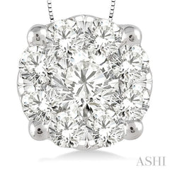 Round Shape Lovebright Essential Diamond Solitaire Pendant