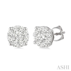 Round Shape Lovebright Essential Diamond Stud Earrings