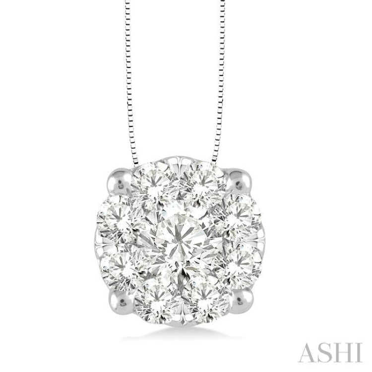 Round Shape Lovebright Essential Diamond Solitaire Pendant