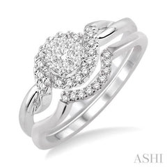 Lovebright Halo Diamond Wedding Set