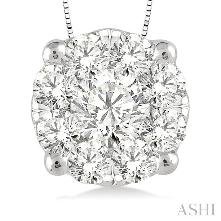 Round Shape Lovebright Essential Diamond Solitaire Pendant