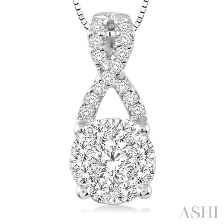 Round Shape Lovebright Diamond Pendant