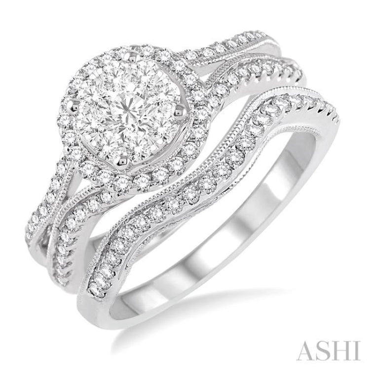 Halo Lovebright Diamond Wedding Set