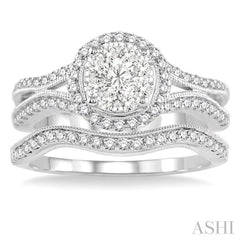 Halo Lovebright Diamond Wedding Set