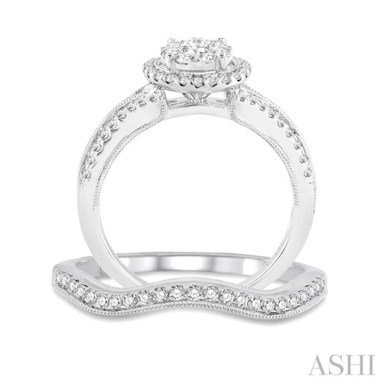 Halo Lovebright Diamond Wedding Set