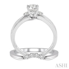 Round Shape Diamond Wedding Set