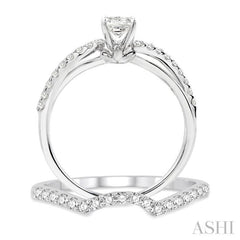 Princess Shape Diamond Wedding Set