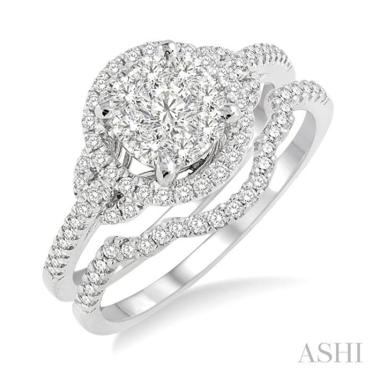 Halo Lovebright Diamond Wedding Set