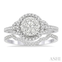 Halo Lovebright Diamond Wedding Set