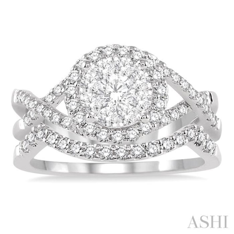 Halo Lovebright Diamond Wedding Set