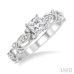 Princess Shape Diamond Engagement Ring