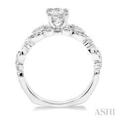 Princess Shape Semi-Mount Diamond Engagement Ring