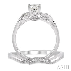 Princess Shape Diamond Wedding Set