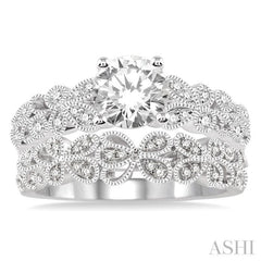 Round Shape Diamond Wedding Set