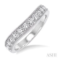 Curved Diamond Wedding Band