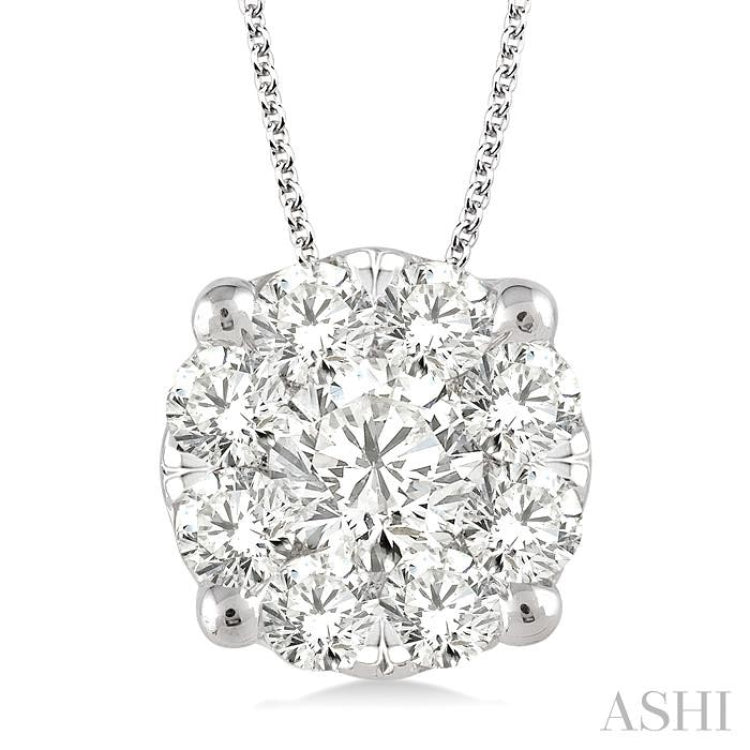 Round Shape Lovebright Essential Diamond Solitaire Pendant