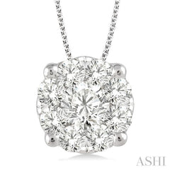 Round Shape Lovebright Essential Diamond Solitaire Pendant