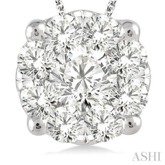 Round Shape Lovebright Essential Diamond Solitaire Pendant