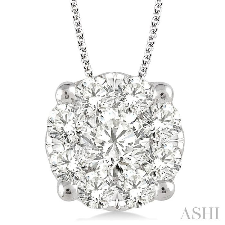 Round Shape Lovebright Essential Diamond Solitaire Pendant