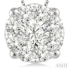 Round Shape Lovebright Essential Diamond Solitaire Pendant