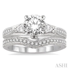 Round Shape Diamond Wedding Set