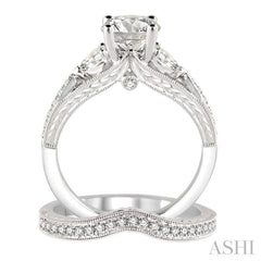 Round Shape Diamond Wedding Set