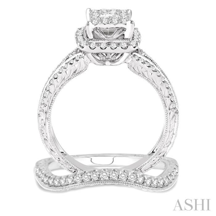 Halo Lovebright Diamond Wedding Set